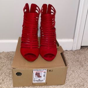 Zara red heels